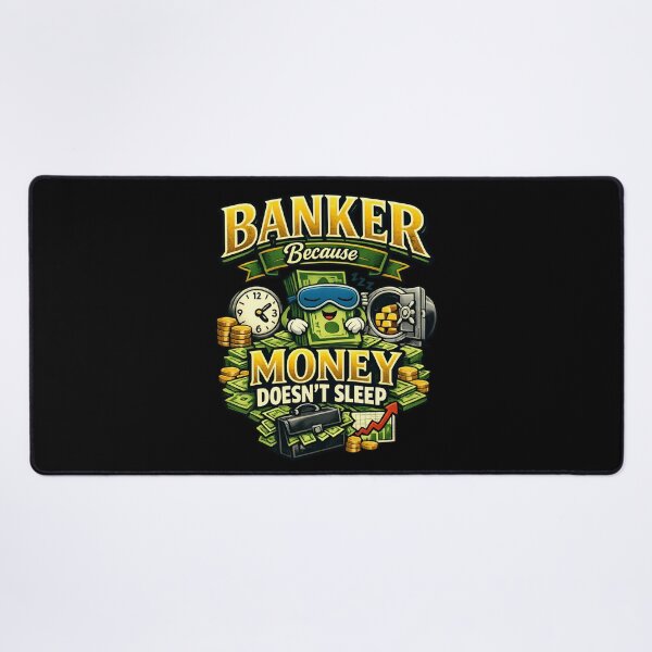 Item preview, Banker Because Money Doesn't Sleep – Funny Finance and Banking Humor designed and sold by SidTastic .