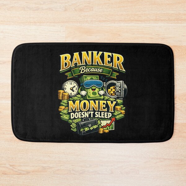 Item preview, Banker Because Money Doesn't Sleep – Funny Finance and Banking Humor designed and sold by SidTastic .