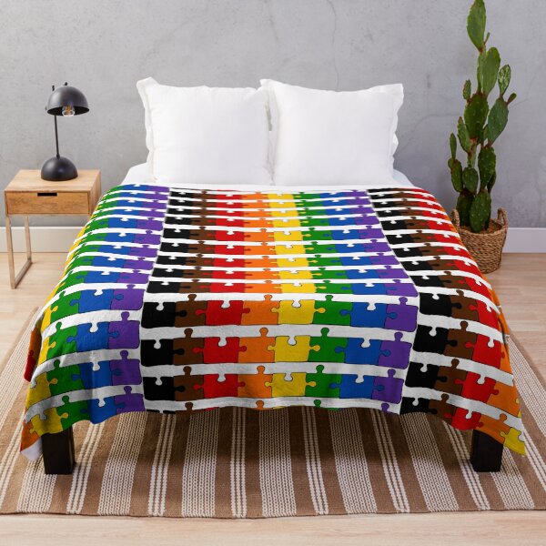 Item preview, Philly Rainbow Puzzle Pieces Pride Flag designed and sold by HarveyHandcraftsandDesigns.
