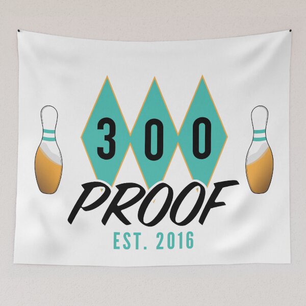 Item preview, 300 Proof Bowling Team Retro Logo designed and sold by Headsnack Shop.