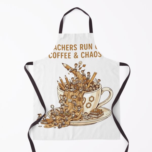 Item preview, Teachers Run on Coffee and Chaos whimsical funny teacher gift designed and sold by language-des.