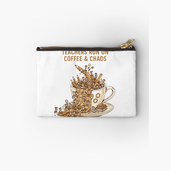 Item preview, Teachers Run on Coffee and Chaos whimsical funny teacher gift designed and sold by language-des.
