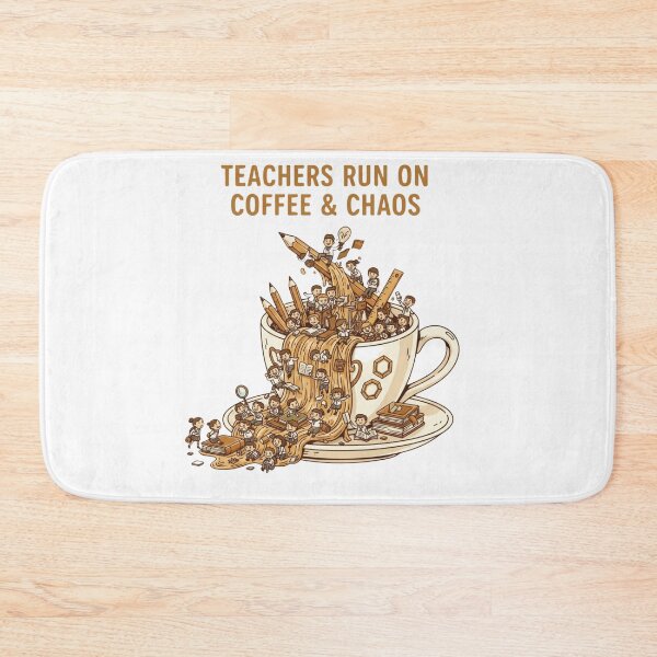 Item preview, Teachers Run on Coffee and Chaos whimsical funny teacher gift designed and sold by language-des.