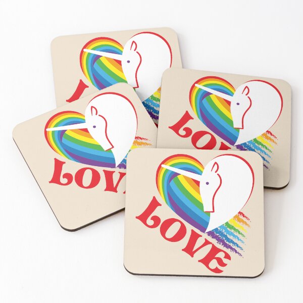 Item preview, Love letters rainbow unicorn designed and sold by Konopikyu.