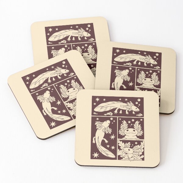 Item preview, Axolotls designed and sold by Erika Vaigel Illustrations.