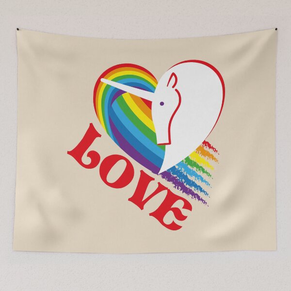 Item preview, Love letters rainbow unicorn designed and sold by Konopikyu.