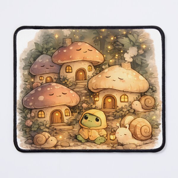 Item preview, Kawaii Mushroom Village designed and sold by PatiImagination.