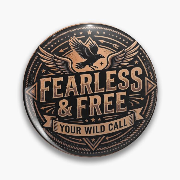 Item preview, Fearless & Free Vintage Wild Call Emblem designed and sold by Munib320.
