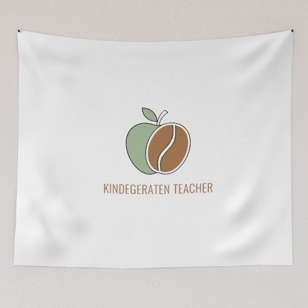 Item preview, Kindergarten Teacher apple coffee bean minimalist Scandinavian gift designed and sold by language-des.