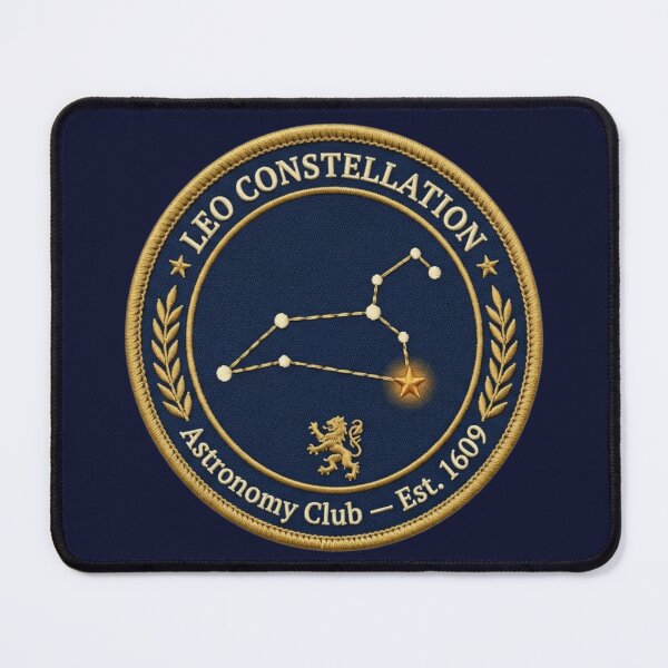 Item preview, Leo Constellation Vintage Astronomy Badge Patch designed and sold by CalmCapy Co.