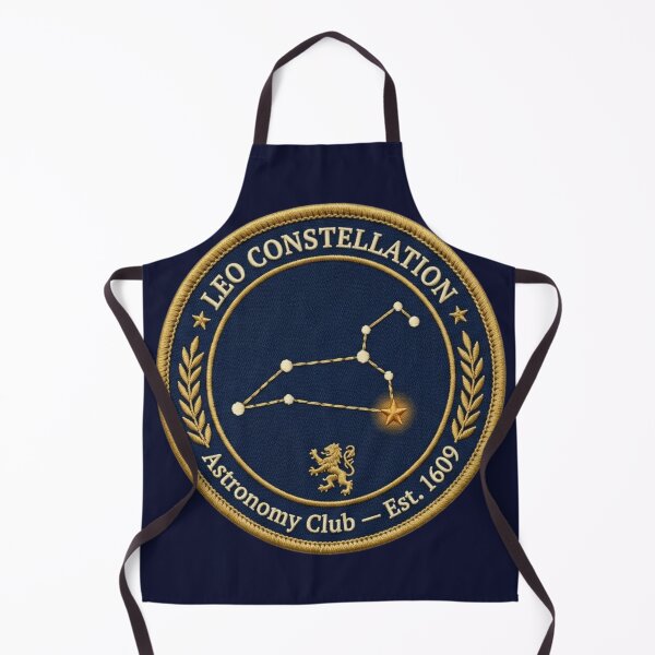Item preview, Leo Constellation Vintage Astronomy Badge Patch designed and sold by CalmCapy Co.