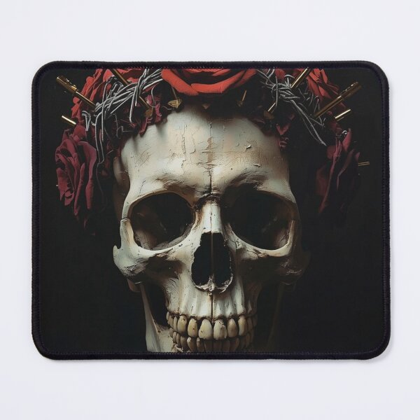 Item preview, Gothic Skull Crown Roses Dark Rock Music Art T-Shirt designed and sold by SunnyDesign82.
