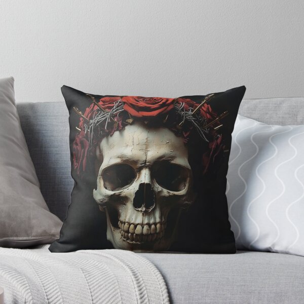 Item preview, Gothic Skull Crown Roses Dark Rock Music Art T-Shirt designed and sold by SunnyDesign82.