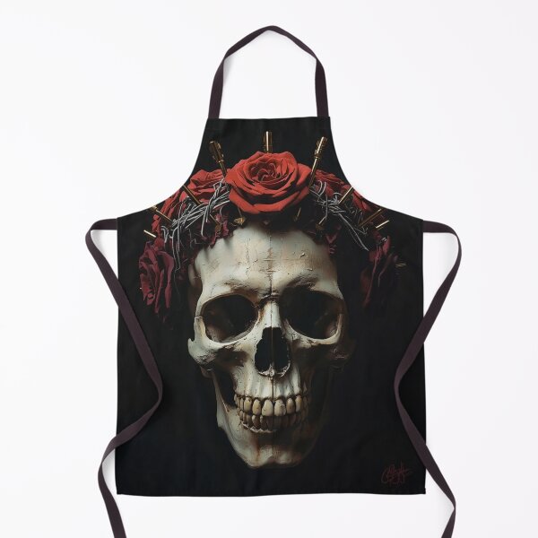 Item preview, Gothic Skull Crown Roses Dark Rock Music Art T-Shirt designed and sold by SunnyDesign82.