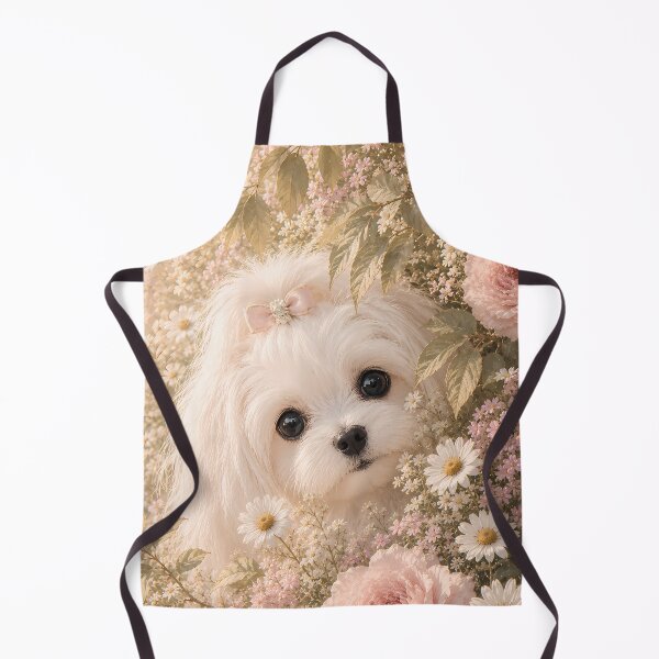 Item preview, Cute White Pomeranian Among Roses designed and sold by ManJiangHong.