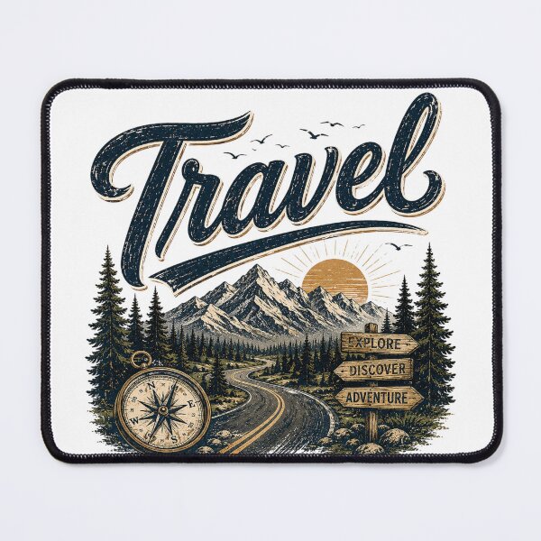Item preview, Travel adventure emblem with compass designed and sold by Side Quest Co..