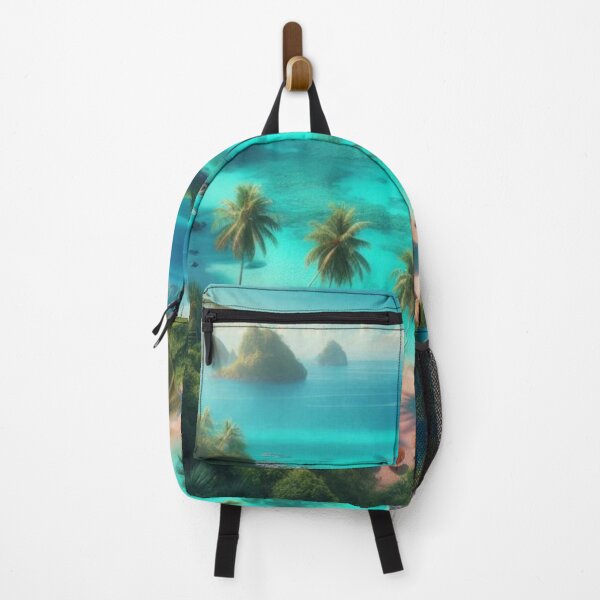 Item preview, Tropical Paradise Turquoise Beach Island AI Art Wall Decor designed and sold by IRON SIREN.
