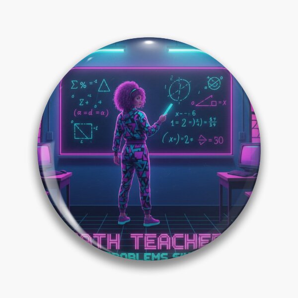 Item preview, Math Teacher Solving Problems retro 80s synthwave teacher gift designed and sold by language-des.