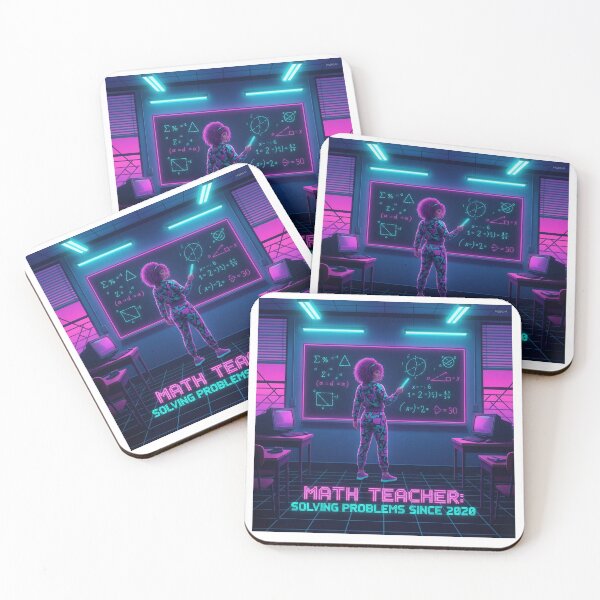 Item preview, Math Teacher Solving Problems retro 80s synthwave teacher gift designed and sold by language-des.
