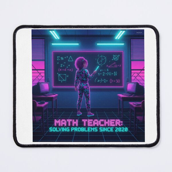 Item preview, Math Teacher Solving Problems retro 80s synthwave teacher gift designed and sold by language-des.