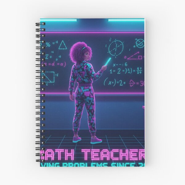 Item preview, Math Teacher Solving Problems retro 80s synthwave teacher gift designed and sold by language-des.