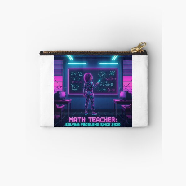Item preview, Math Teacher Solving Problems retro 80s synthwave teacher gift designed and sold by language-des.