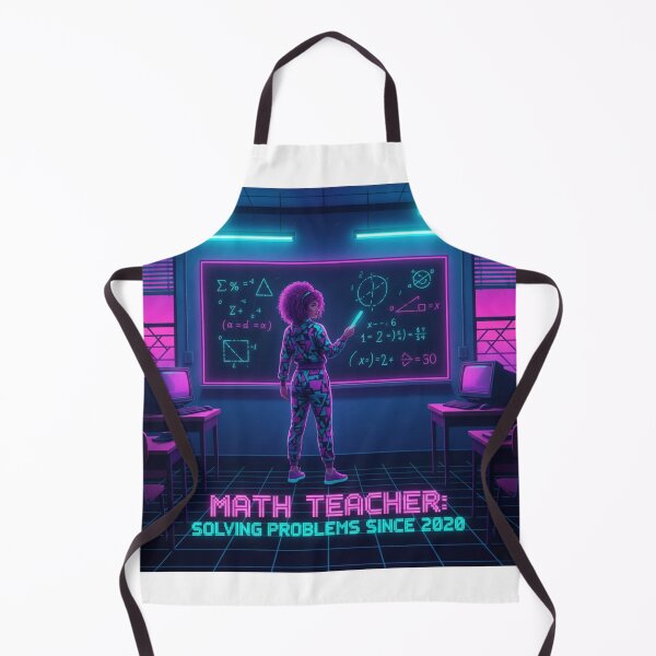 Item preview, Math Teacher Solving Problems retro 80s synthwave teacher gift designed and sold by language-des.