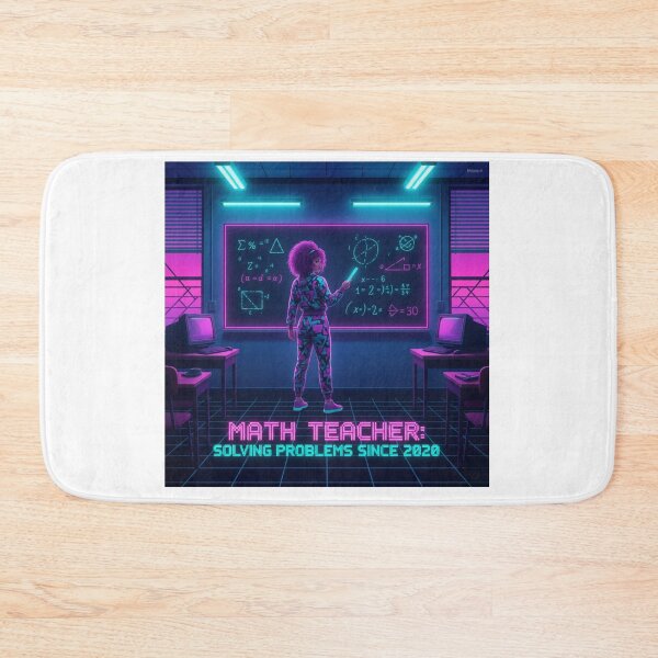 Item preview, Math Teacher Solving Problems retro 80s synthwave teacher gift designed and sold by language-des.