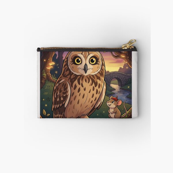 Item preview, Enchanted Forest Friends: Owl and Mouse Whimsical Illustration designed and sold by AirCrayons27.