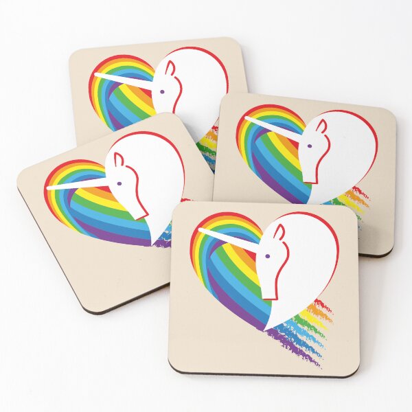 Item preview, Heart logo rainbow unicorn designed and sold by Konopikyu.