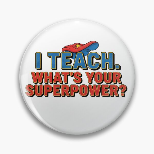 Item preview, I Teach Whats Your Superpower comic book teacher hero gift designed and sold by language-des.