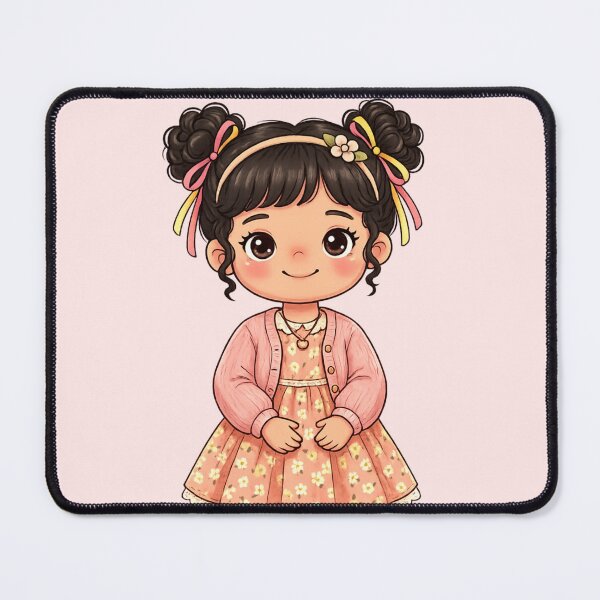 Item preview, Cute Kawaii Little Girl with Floral Dress | Transparent PNG Clipart designed and sold by arifali786.