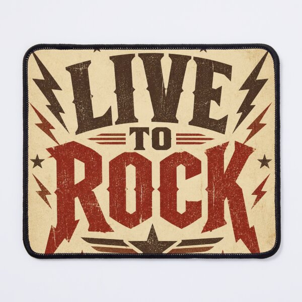 Item preview, Live To Rock Vintage Retro Distressed Rock Music T-Shirt designed and sold by SunnyDesign82.