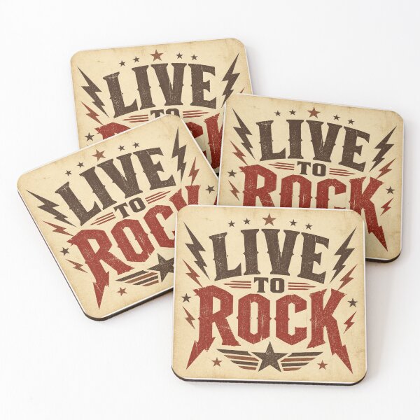 Item preview, Live To Rock Vintage Retro Distressed Rock Music T-Shirt designed and sold by SunnyDesign82.