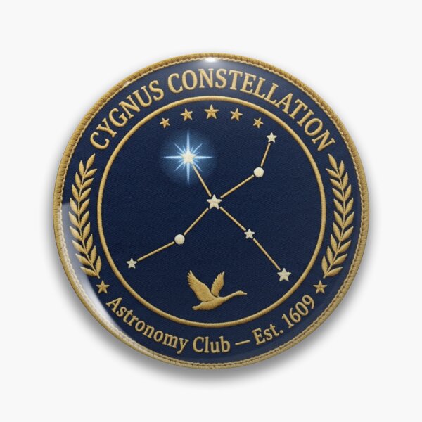 Item preview, Cygnus Northern Cross Vintage Astronomy Badge Patch designed and sold by CalmCapy Co.