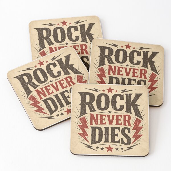Item preview, Rock Never Dies Vintage Retro Distressed Rock Music T-Shirt designed and sold by SunnyDesign82.