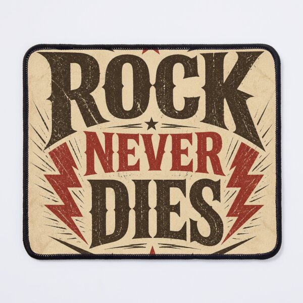 Item preview, Rock Never Dies Vintage Retro Distressed Rock Music T-Shirt designed and sold by SunnyDesign82.
