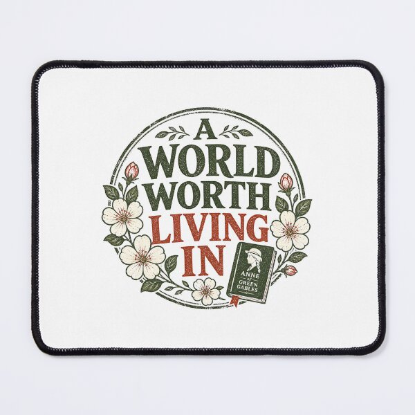 Item preview, Anne of Green Gables A World Worth Living In Floral Circular Art designed and sold by Fenay Designs.