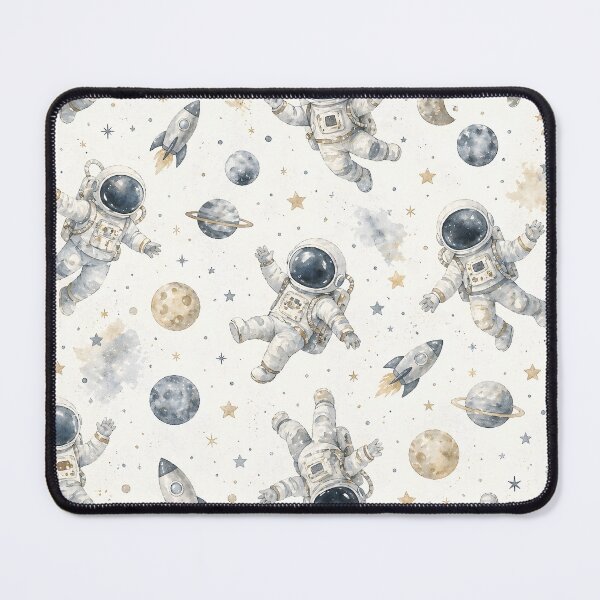 Item preview, Watercolor Little Astronauts Pattern – Dreamy Space Adventures designed and sold by aleano2026.