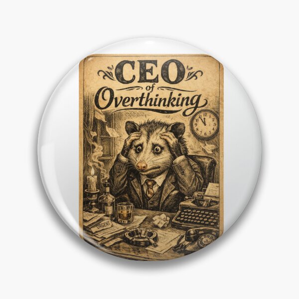 Item preview, CEO of Overthinking Opossum Dark Academia Art designed and sold by Print Loft.