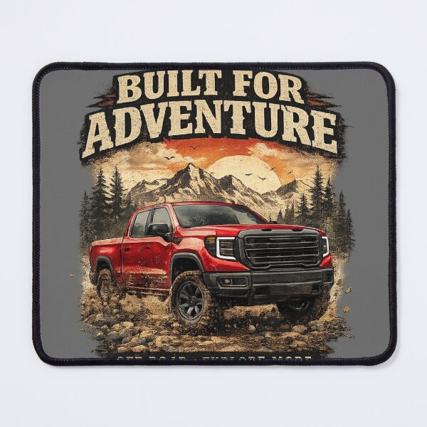 Item preview, Built For Adventure Red Pickup Truck designed and sold by MCNovaStudio.