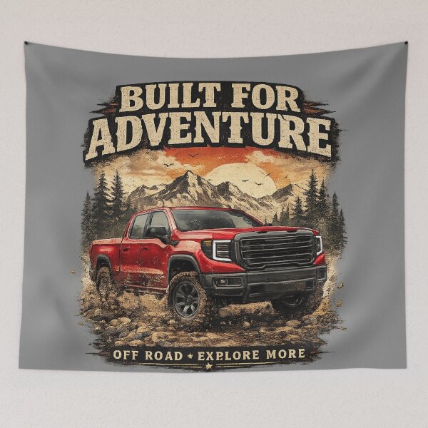Item preview, Built For Adventure Red Pickup Truck designed and sold by MCNovaStudio.