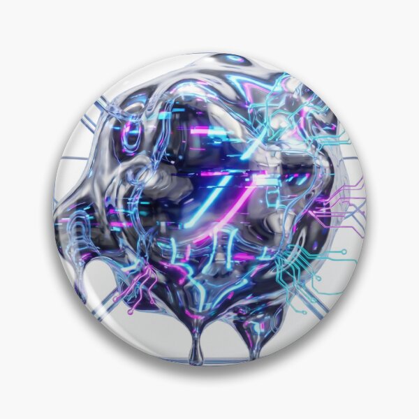 Item preview, Liquid Chrome Cyberpunk Anomaly Glitch Streetwear Art designed and sold by Sunday Social Club.