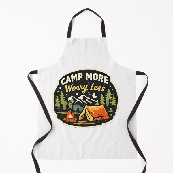 Item preview, Camp More Worry Less – Vintage Camping Adventure Design designed and sold by vansaidshop ⭐⭐⭐⭐⭐.