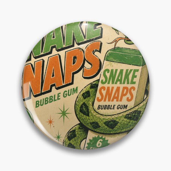 Item preview, Snake Snaps Bubble Gum Vintage Candy Wrapper Retro Advertisement designed and sold by Region.