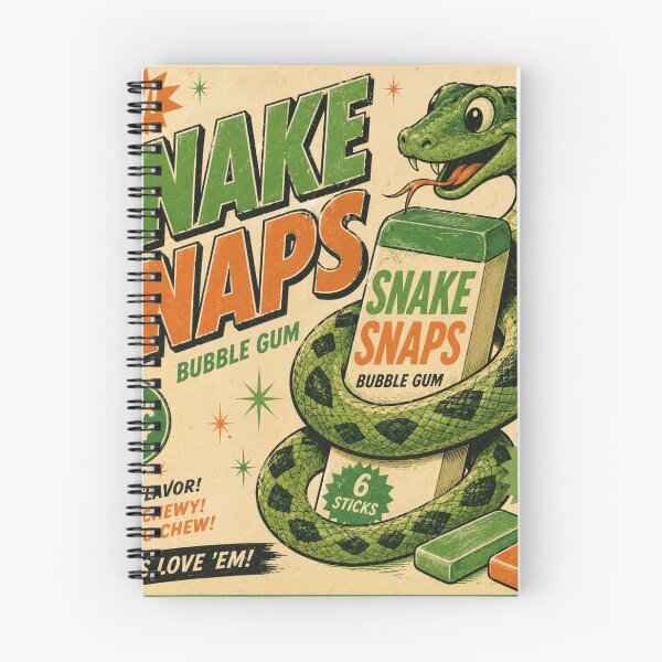Item preview, Snake Snaps Bubble Gum Vintage Candy Wrapper Retro Advertisement designed and sold by Region.
