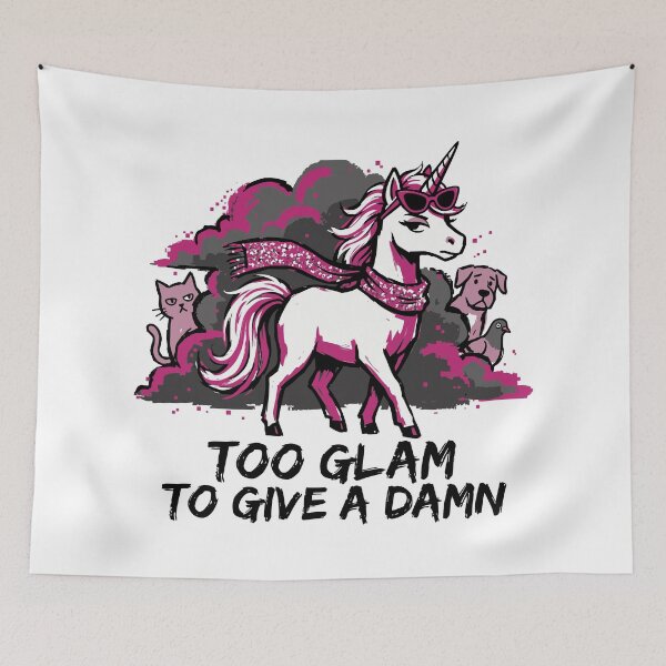 Item preview, Too Glam to Give a Damn Glamorous Unicorn designed and sold by XYZ LAB by Jesuperman.