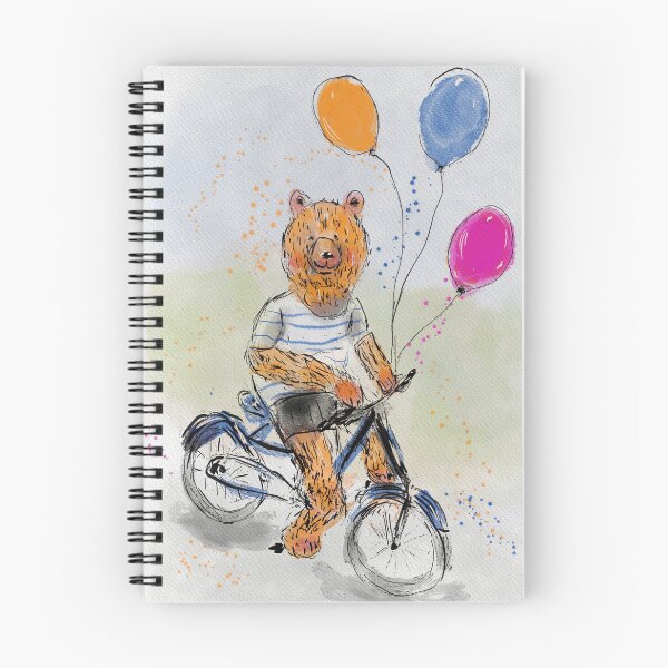 Item preview, Whimsical Bear on a Bicycle With Balloons designed and sold by Clare Walker.