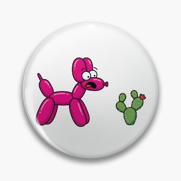 Item preview, Balloon Dog and Cactus Funny Ironic Absurdist Pop Art designed and sold by Sunday Social Club.