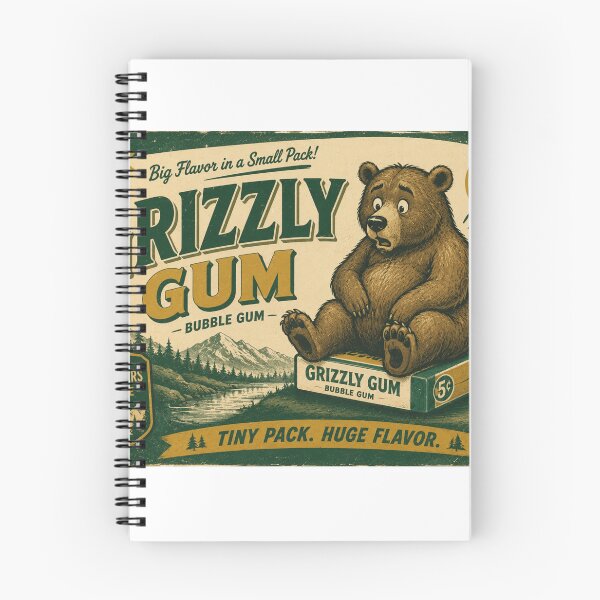 Item preview, Grizzly Gum Bubble Gum Vintage Candy Wrapper Retro Advertisement designed and sold by Region.